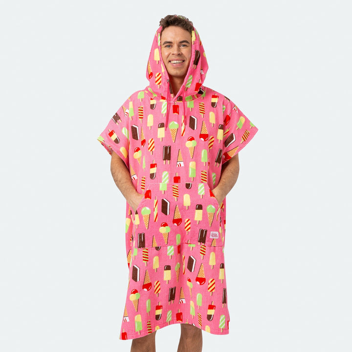 Pinke Eiscreme Badeponcho
