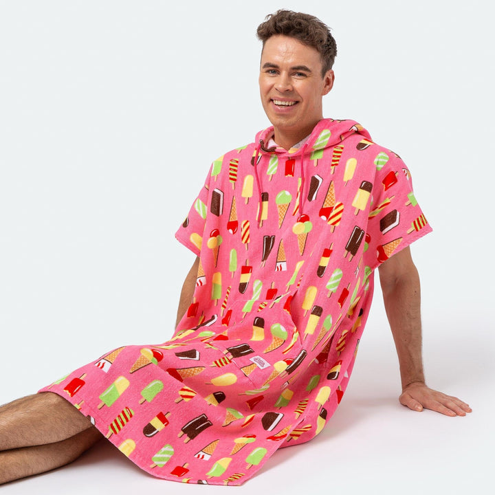 Pinke Eiscreme Badeponcho