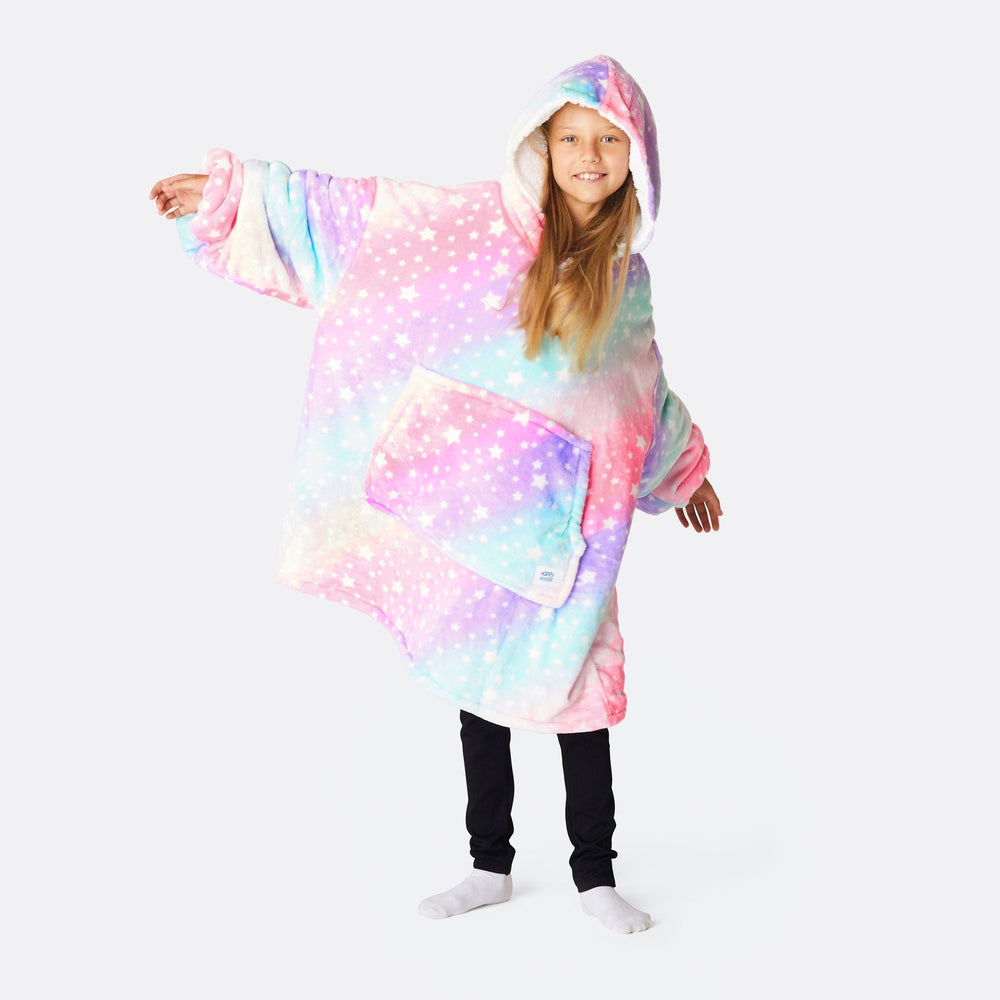 Pinker Regenbogen HappyHoodie Kinder