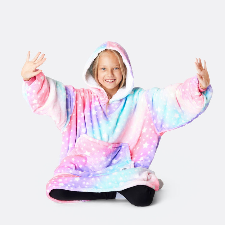 Pinker Regenbogen HappyHoodie Kinder