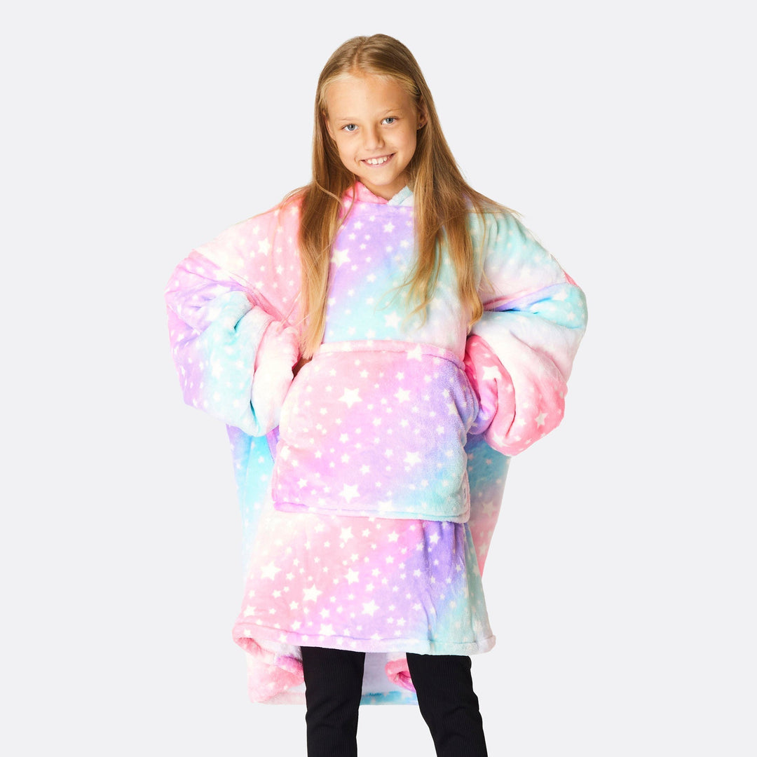 Pinker Regenbogen HappyHoodie Kinder