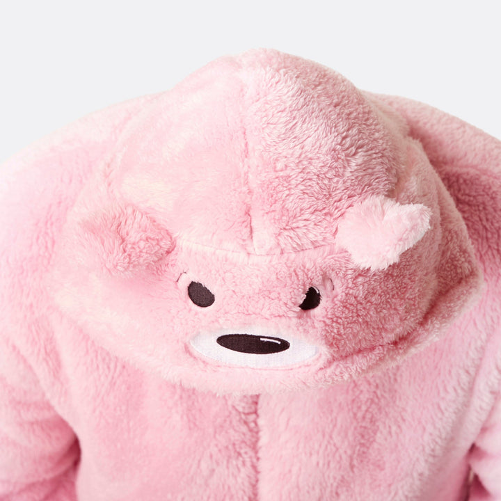 Pinker Teddybär Onesie Herren