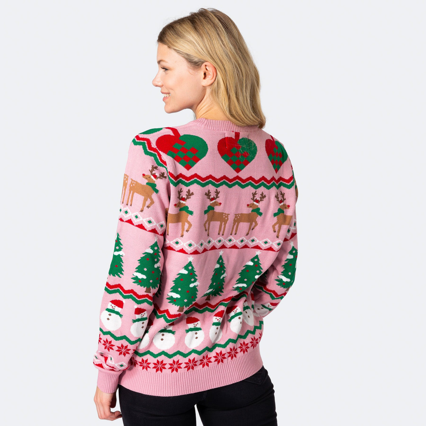 Pinker Ugly Christmas Sweater Damen