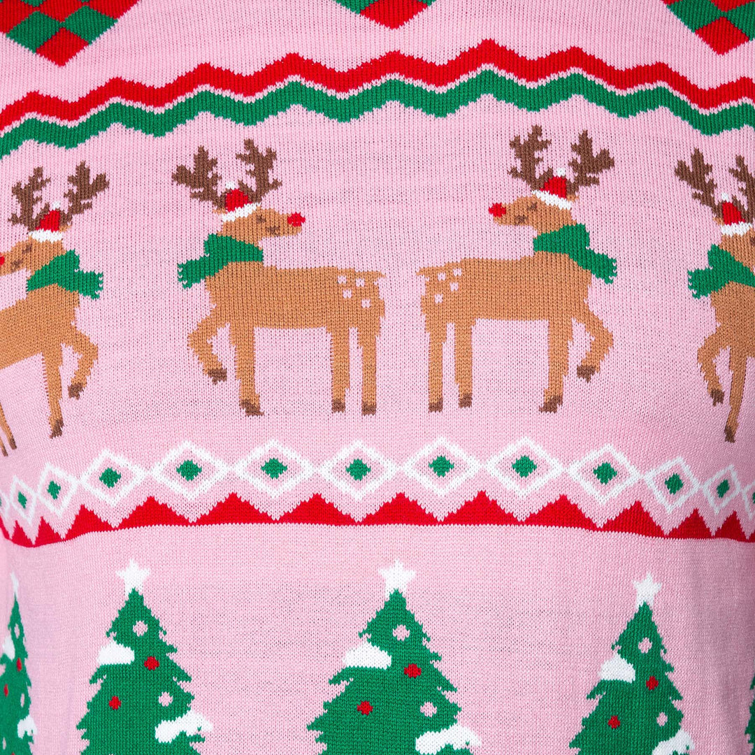 Pinker Ugly Christmas Sweater Damen