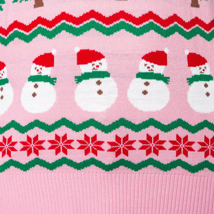 Pinker Ugly Christmas Sweater Damen