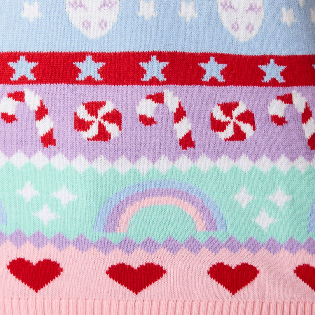 Pinker Weihnachtspullover Damen