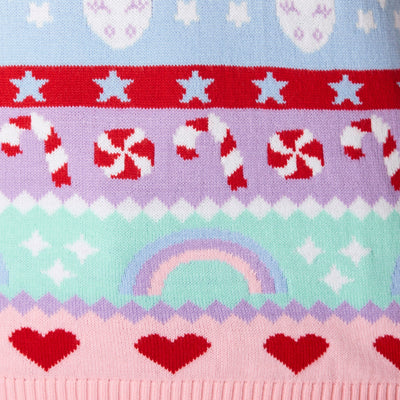 Pinker Weihnachtspullover Damen