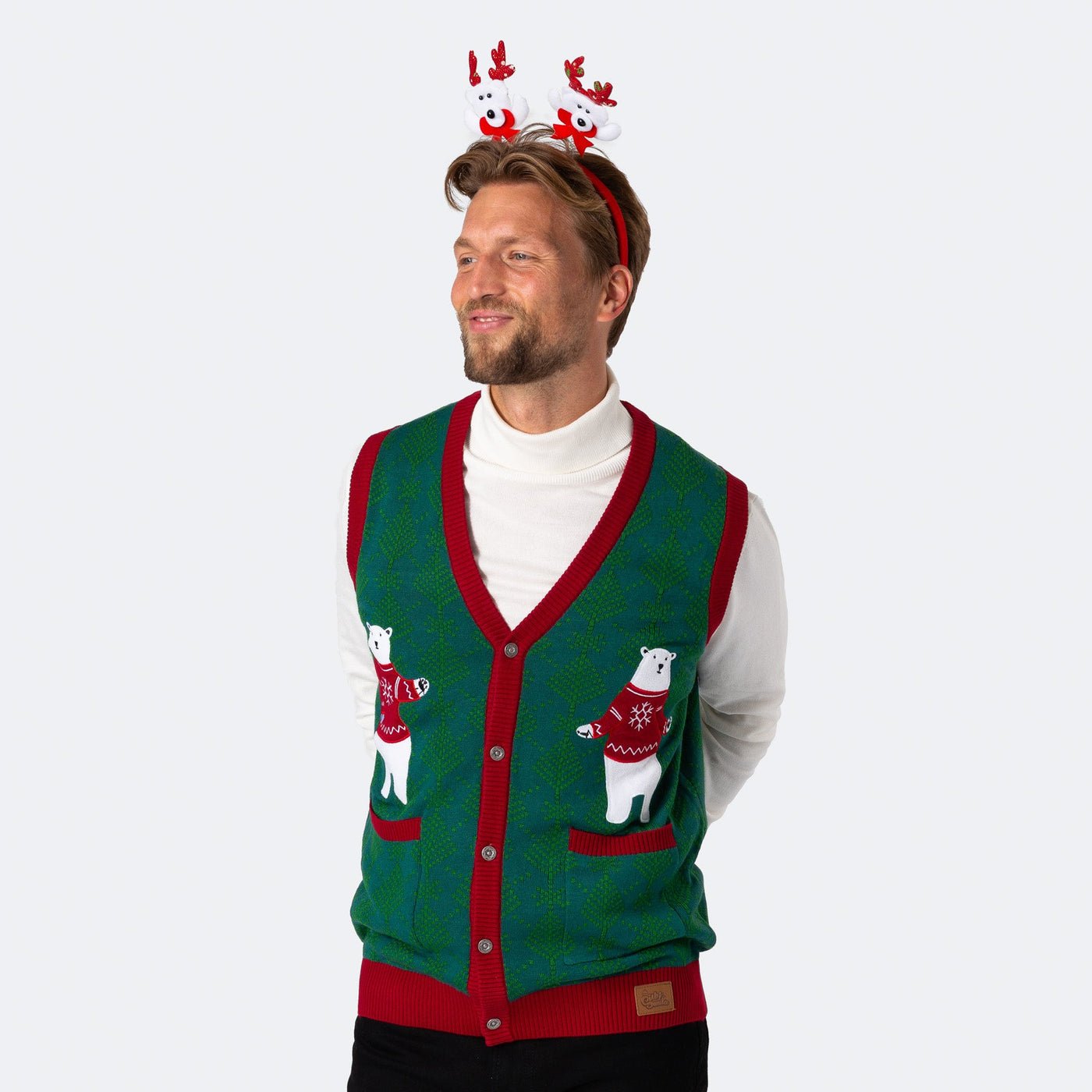 Polarbär Weihnachtsweste Herren