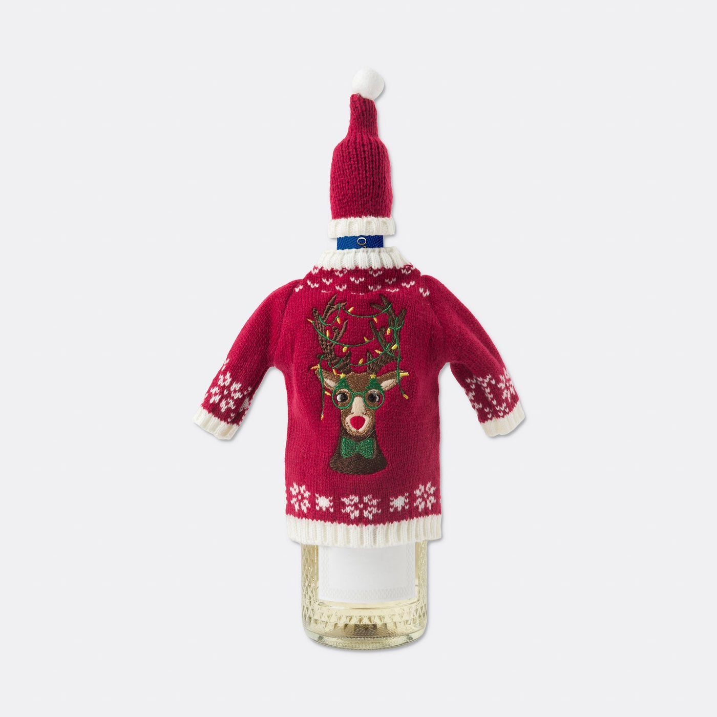 Rentier Flaschen Weihnachtspullover