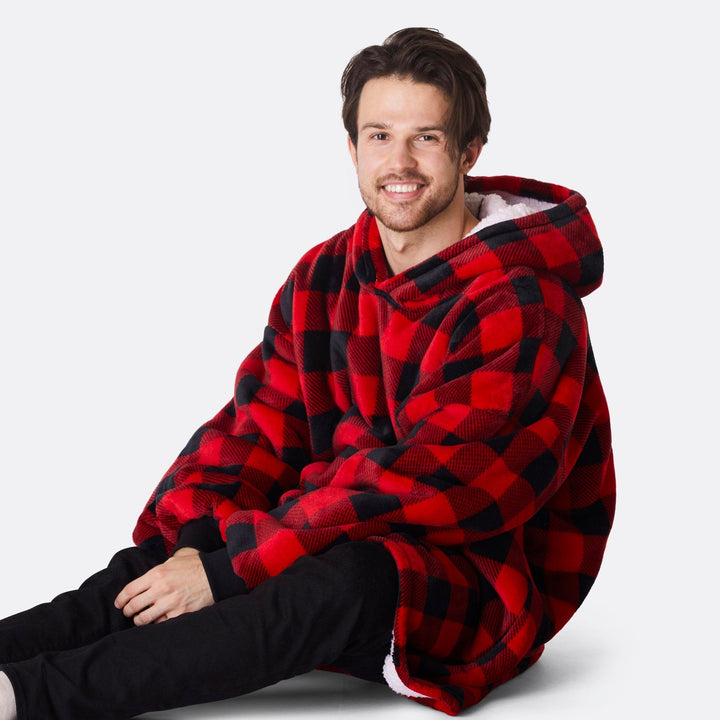 Roter Karo HappyHoodie