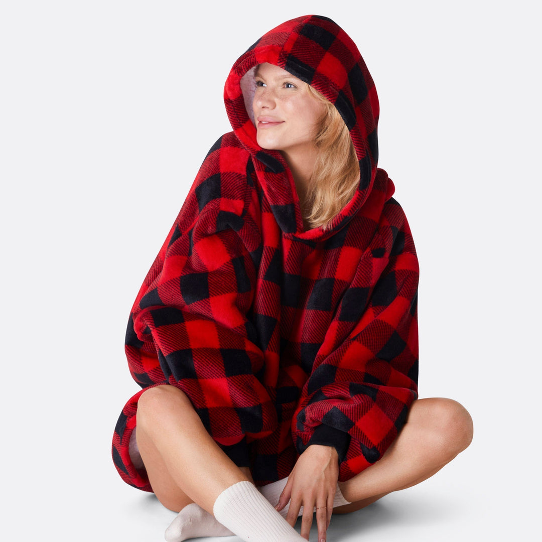 Roter Karo HappyHoodie