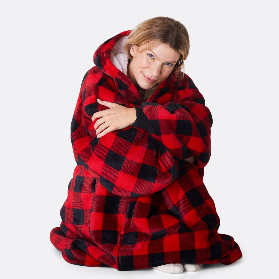 Roter Karo HappyHoodie