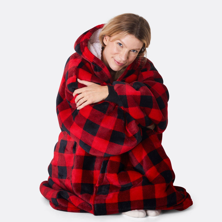 Roter Karo HappyHoodie