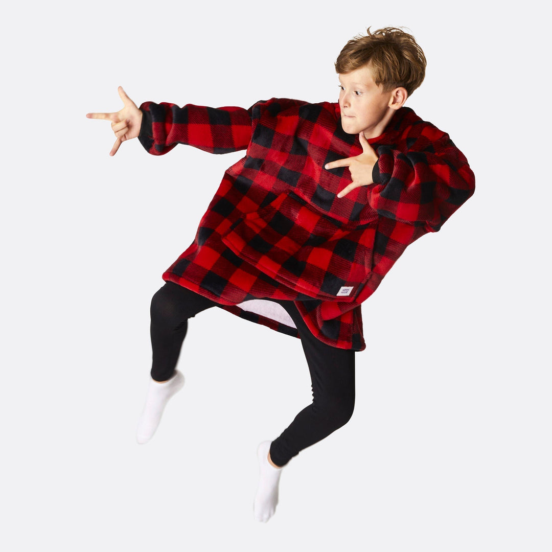 Roter Karo HappyHoodie Kinder
