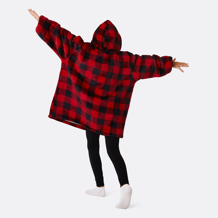 Roter Karo HappyHoodie Kinder