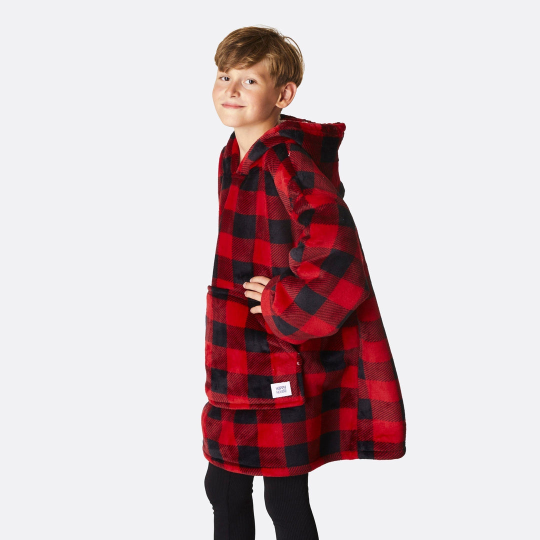 Roter Karo HappyHoodie Kinder