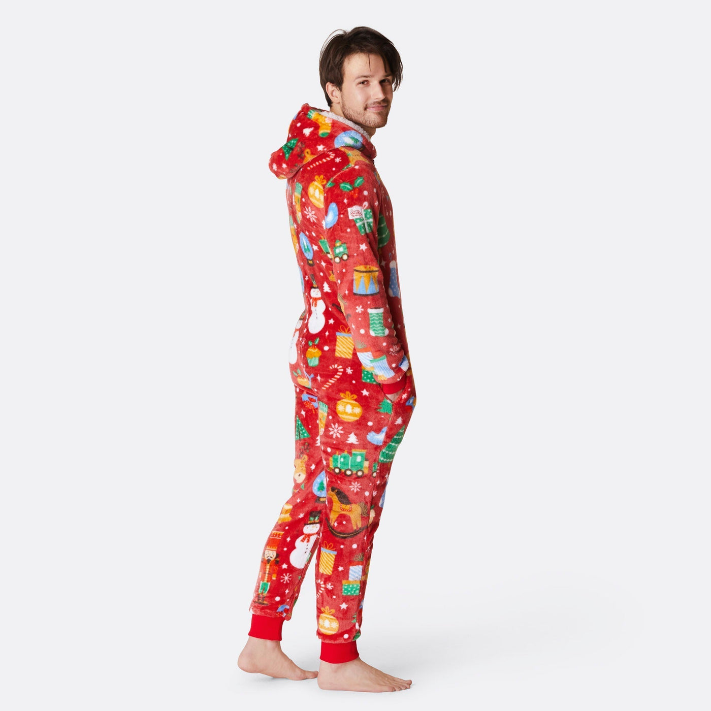 Roter Weihnachtstraum Onesie Herren