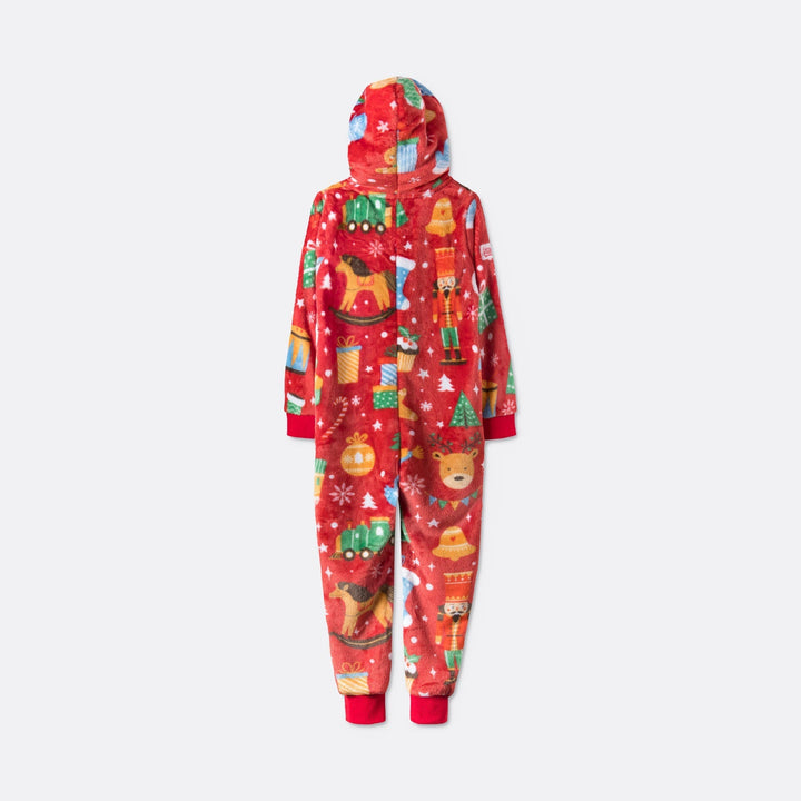 Roter Weihnachtstraum Onesie Kinder
