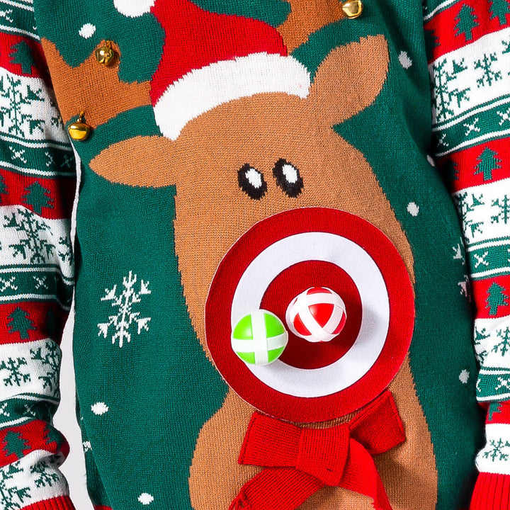 Rudolf Dartspiel Weihnachtspullover Kinder