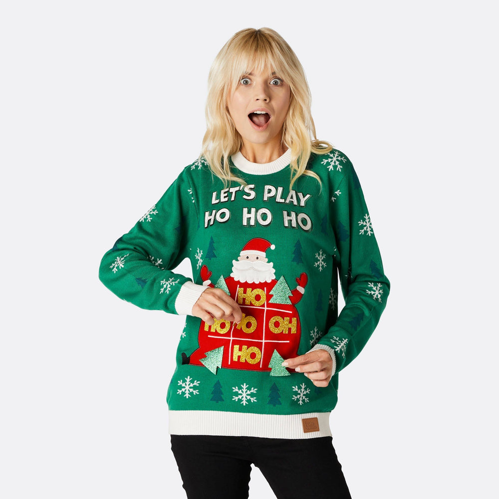 Ho Ho Ho Weihnachtspullover Damen