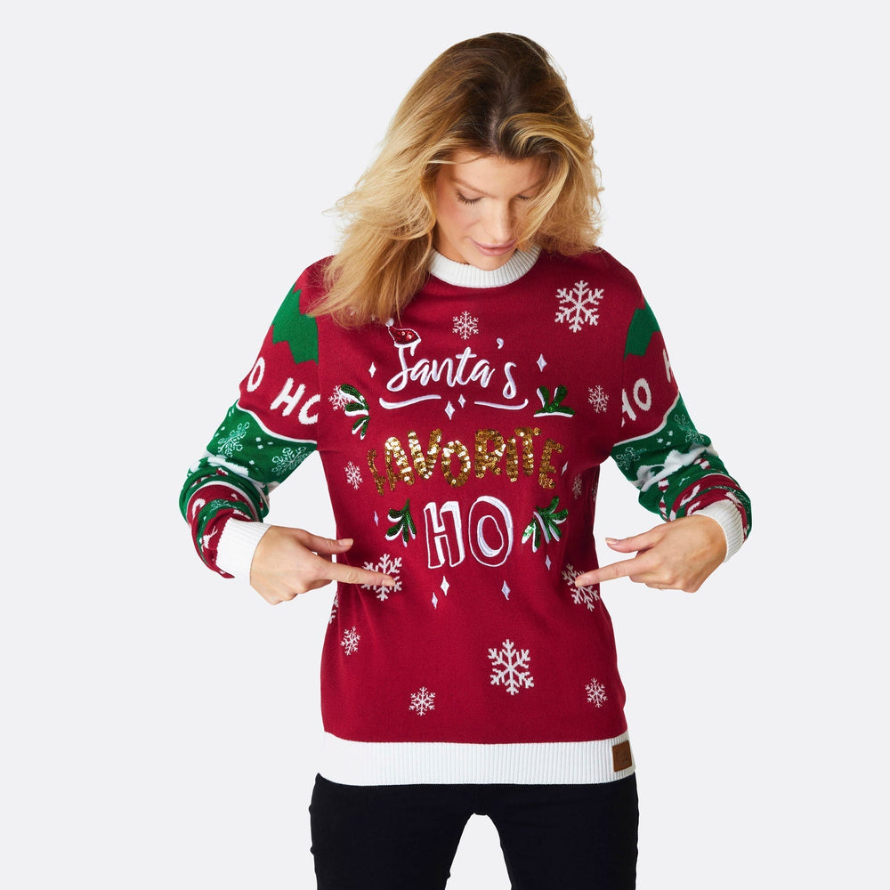 Santa's Favorite Ho Weihnachtspullover Damen