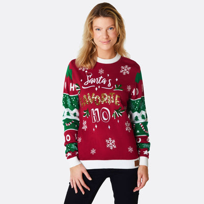 Santa's Favorite Ho Weihnachtspullover Damen