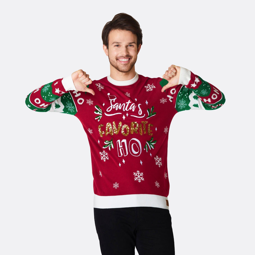Santa's Favorite Ho Weihnachtspullover Herren