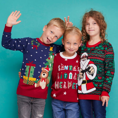Santa's Little Helper Weihnachtspullover Kinder