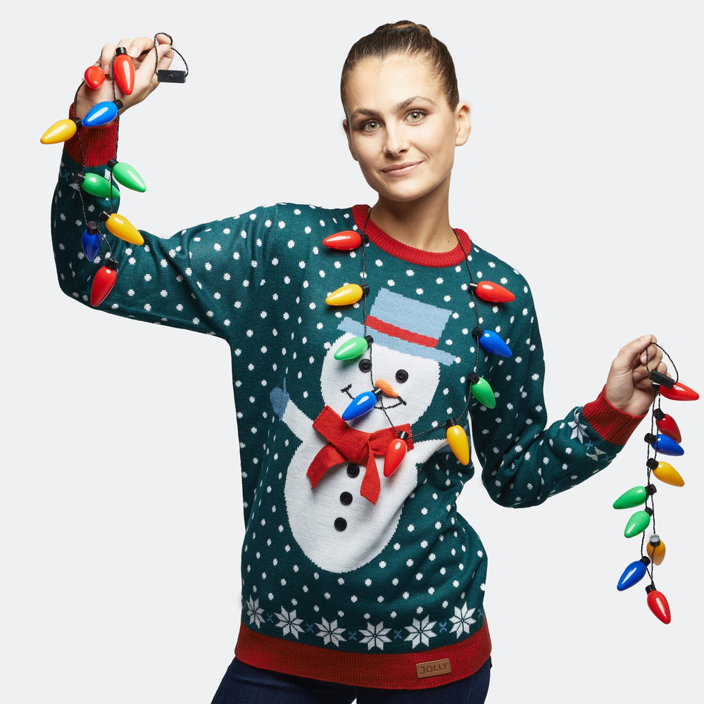 Schneemann Weihnachtspullover Damen