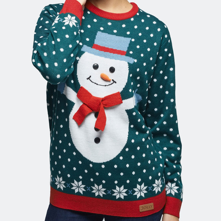 Schneemann Weihnachtspullover Damen