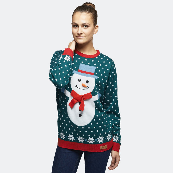Schneemann Weihnachtspullover Damen