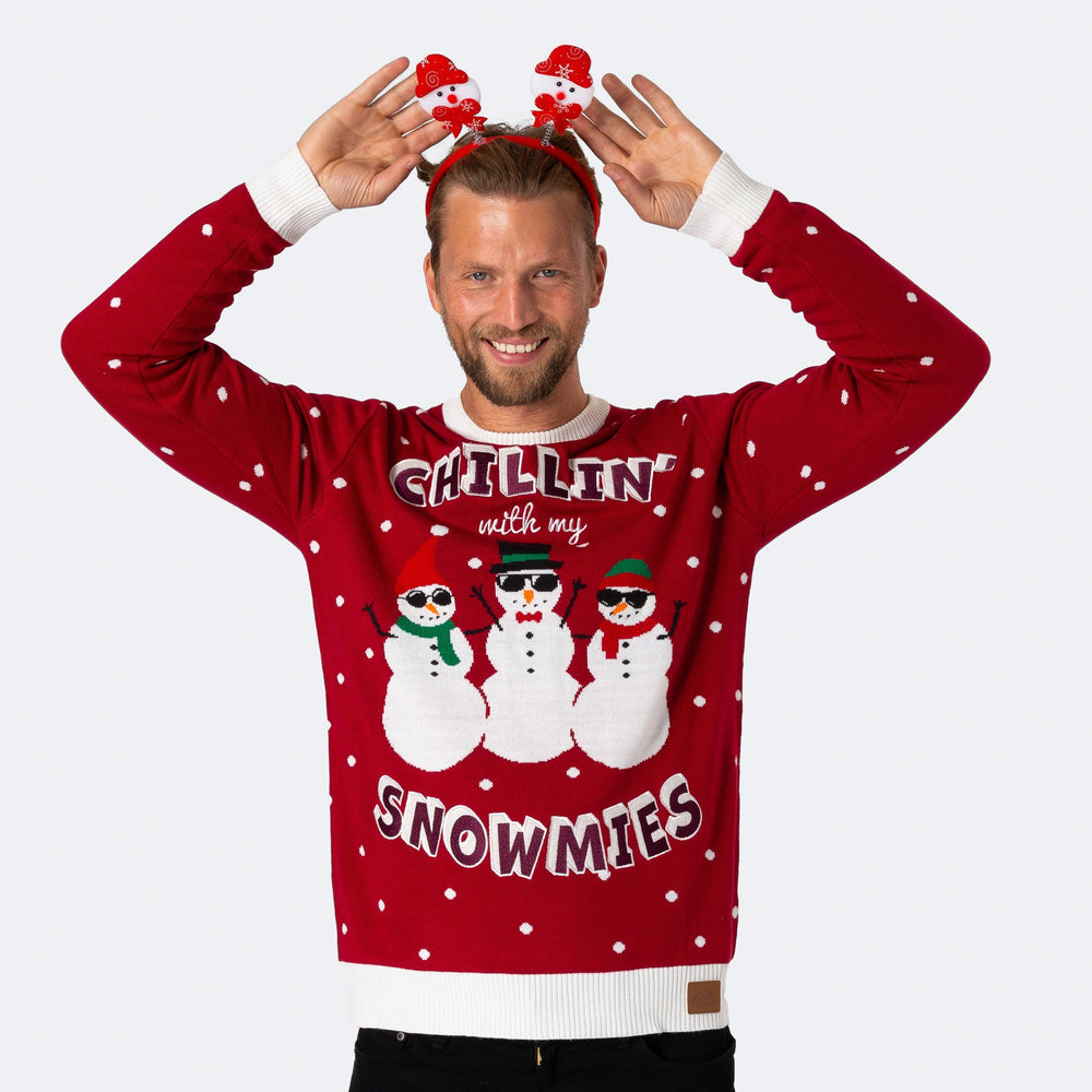 Snowmies Weihnachtspullover Herren