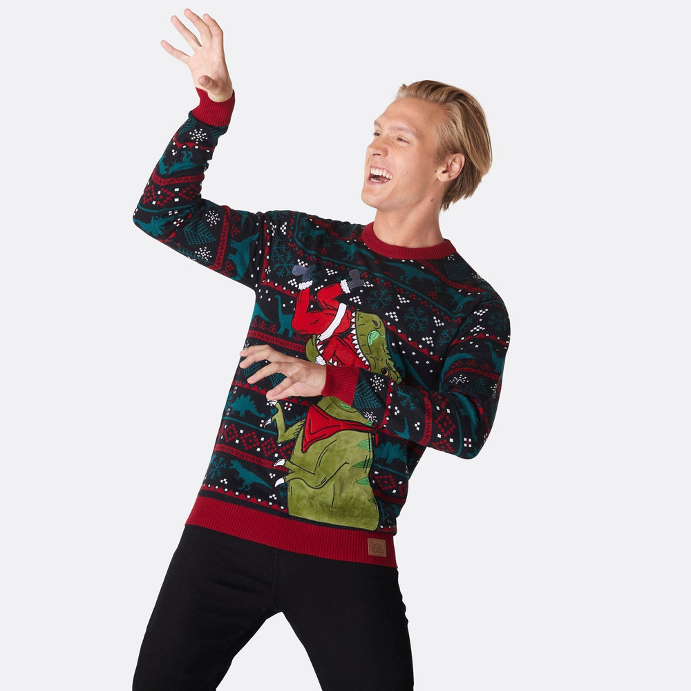 T-Rex Weihnachtspullover Herren
