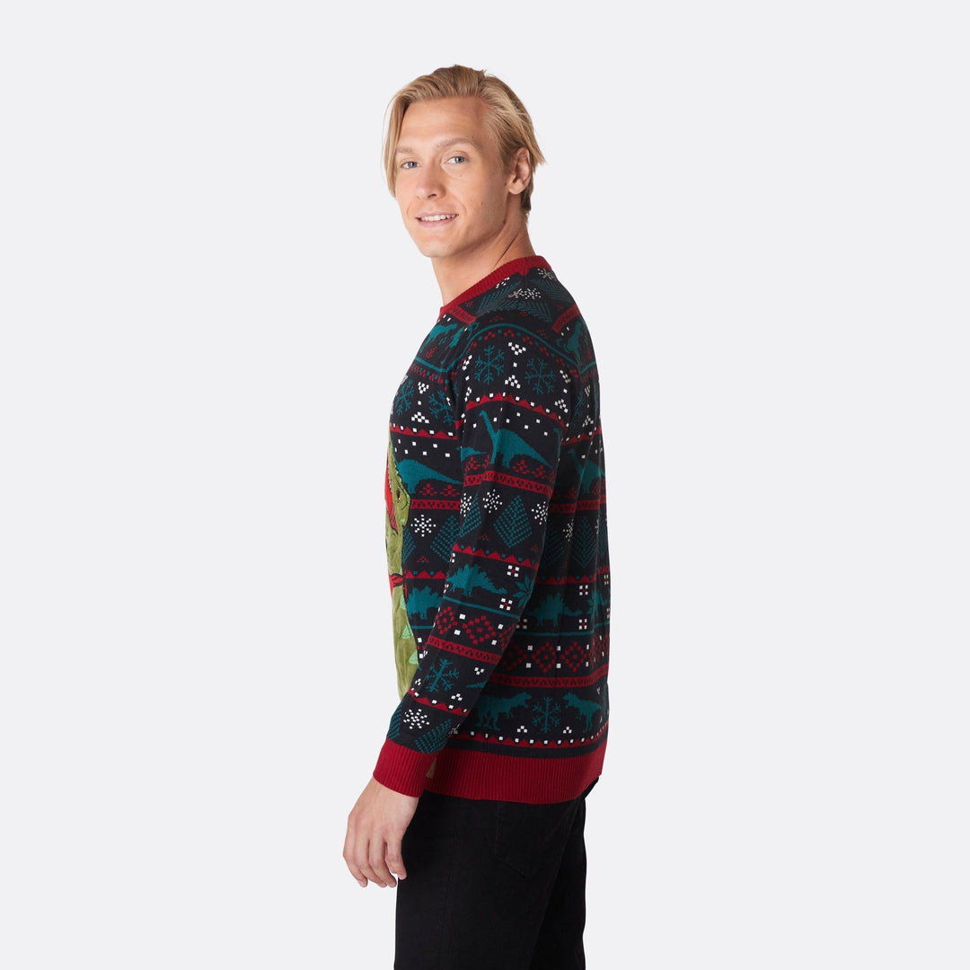 T-Rex Weihnachtspullover Herren