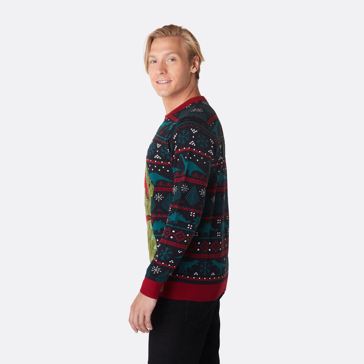 T-Rex Weihnachtspullover Herren