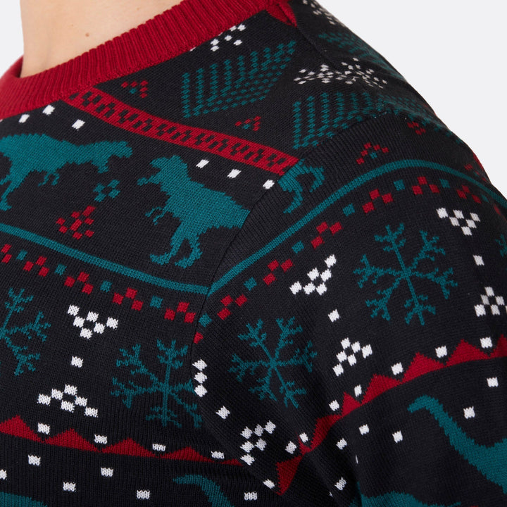T-Rex Weihnachtspullover Herren