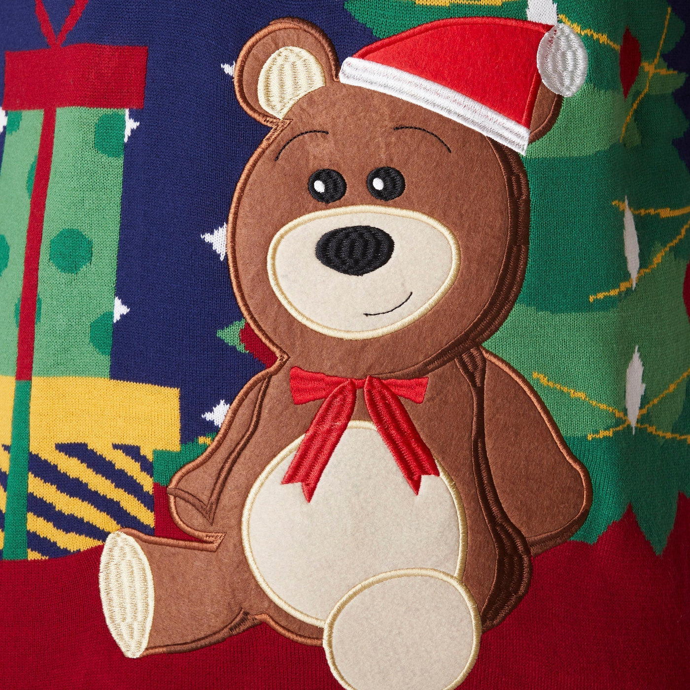 Teddybär Weihnachtspullover Herren