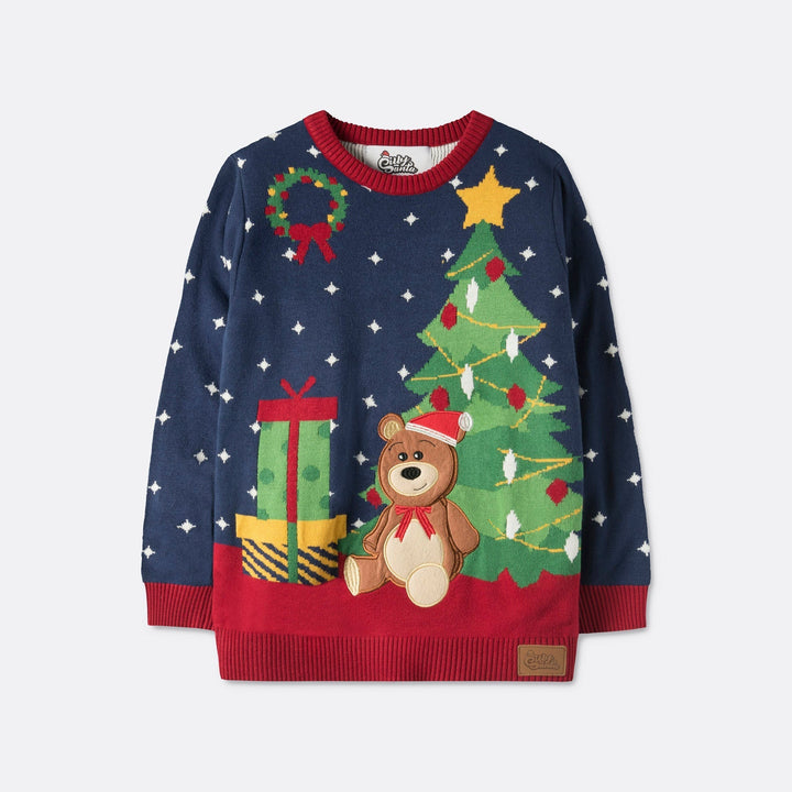 Teddybär Weihnachtspullover Kinder