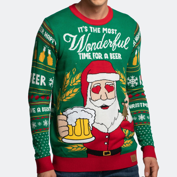 The Most Wonderful Time For A Beer Weihnachtspullover Herren