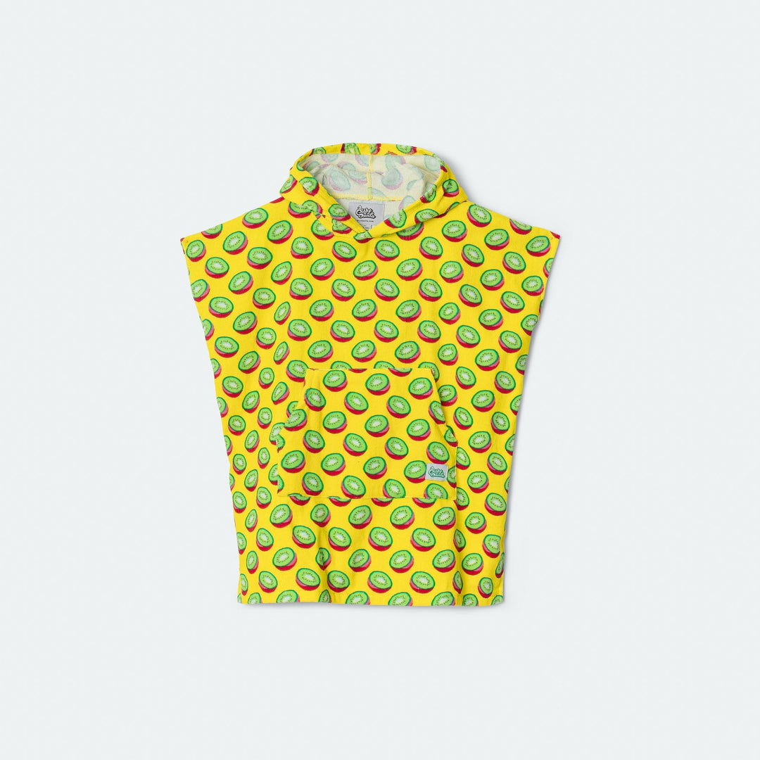 Tropische Kiwi Badeponcho Kinder