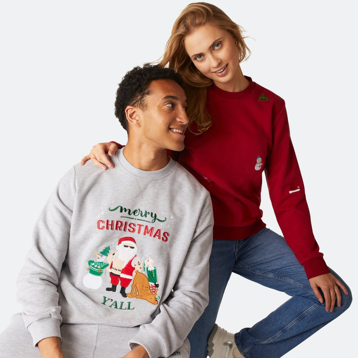 Merry Christmas Y'all Weihnachts-Sweatshirt Herren