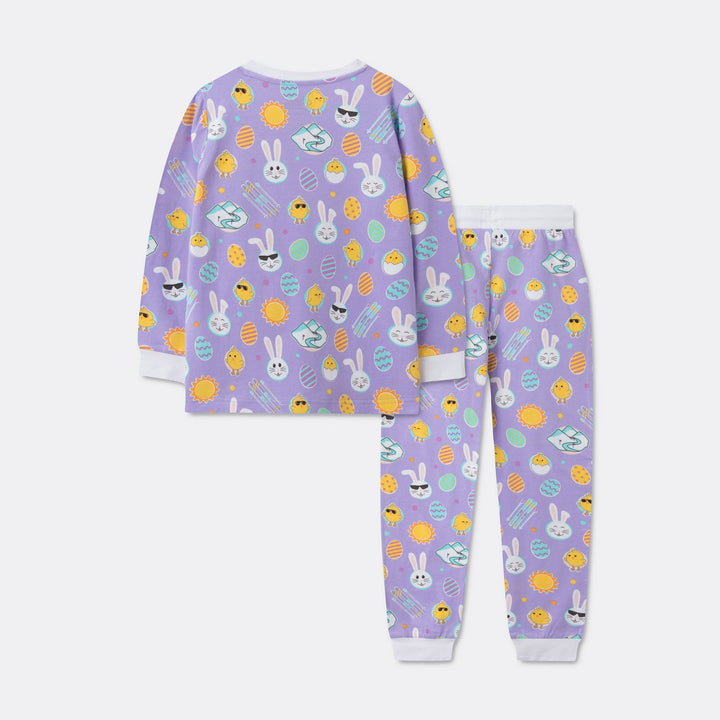 Violetter Osterpyjama Kinder