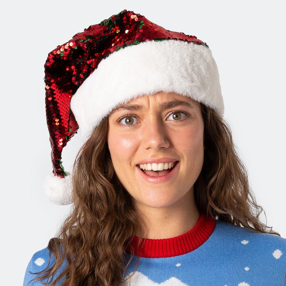 Weihnachtsmütze mit Pailetten