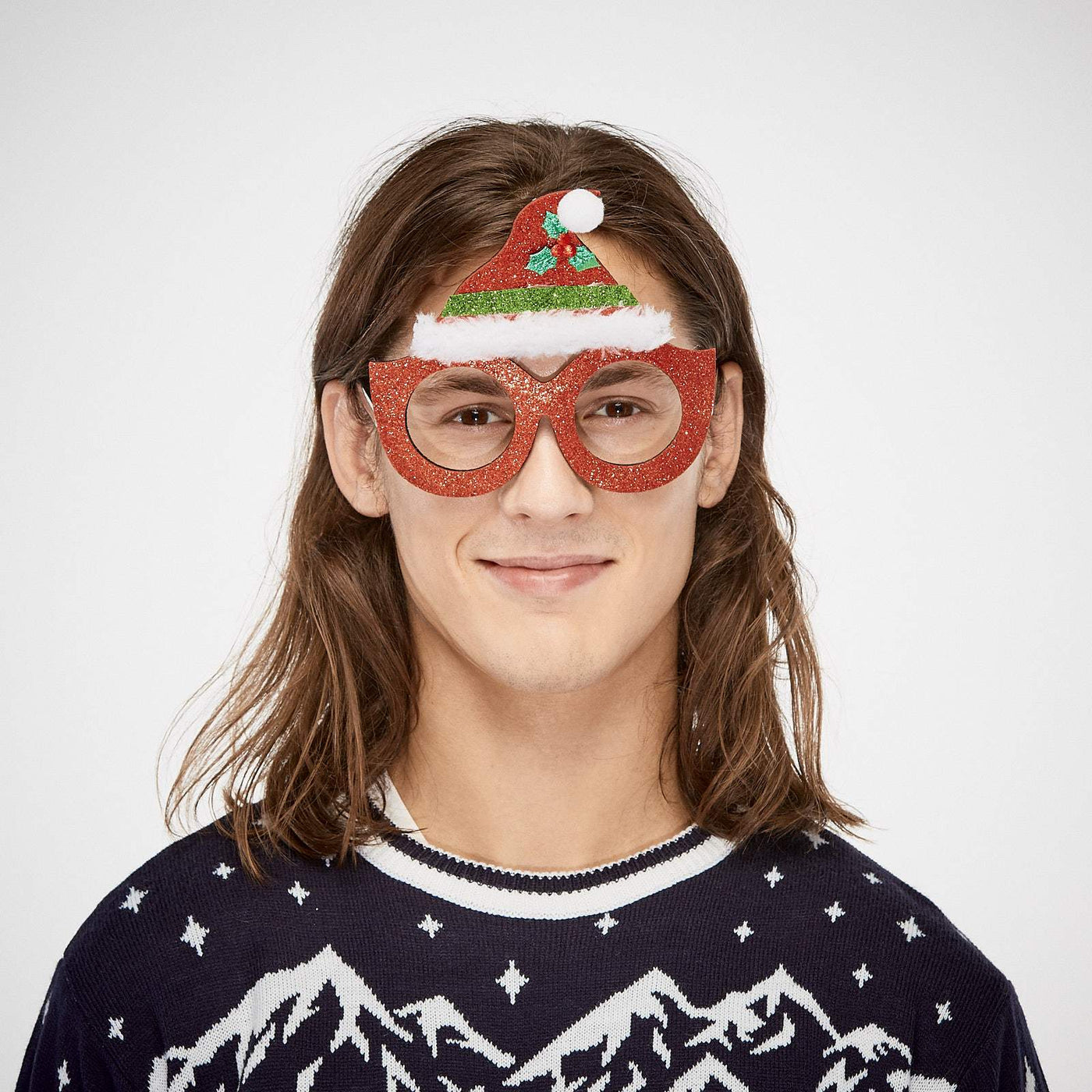 Weihnachtsmützen Brille