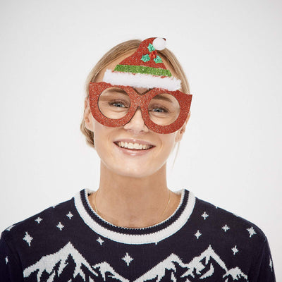 Weihnachtsmützen Brille