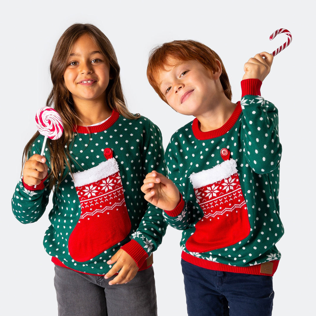 Weihnachtsstrumpf Weihnachtspullover Kinder