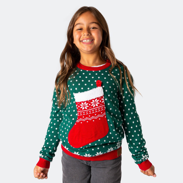 Weihnachtsstrumpf Weihnachtspullover Kinder