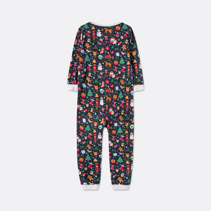 Weihnachtstraum Blauer Overall-Pyjama Kinder