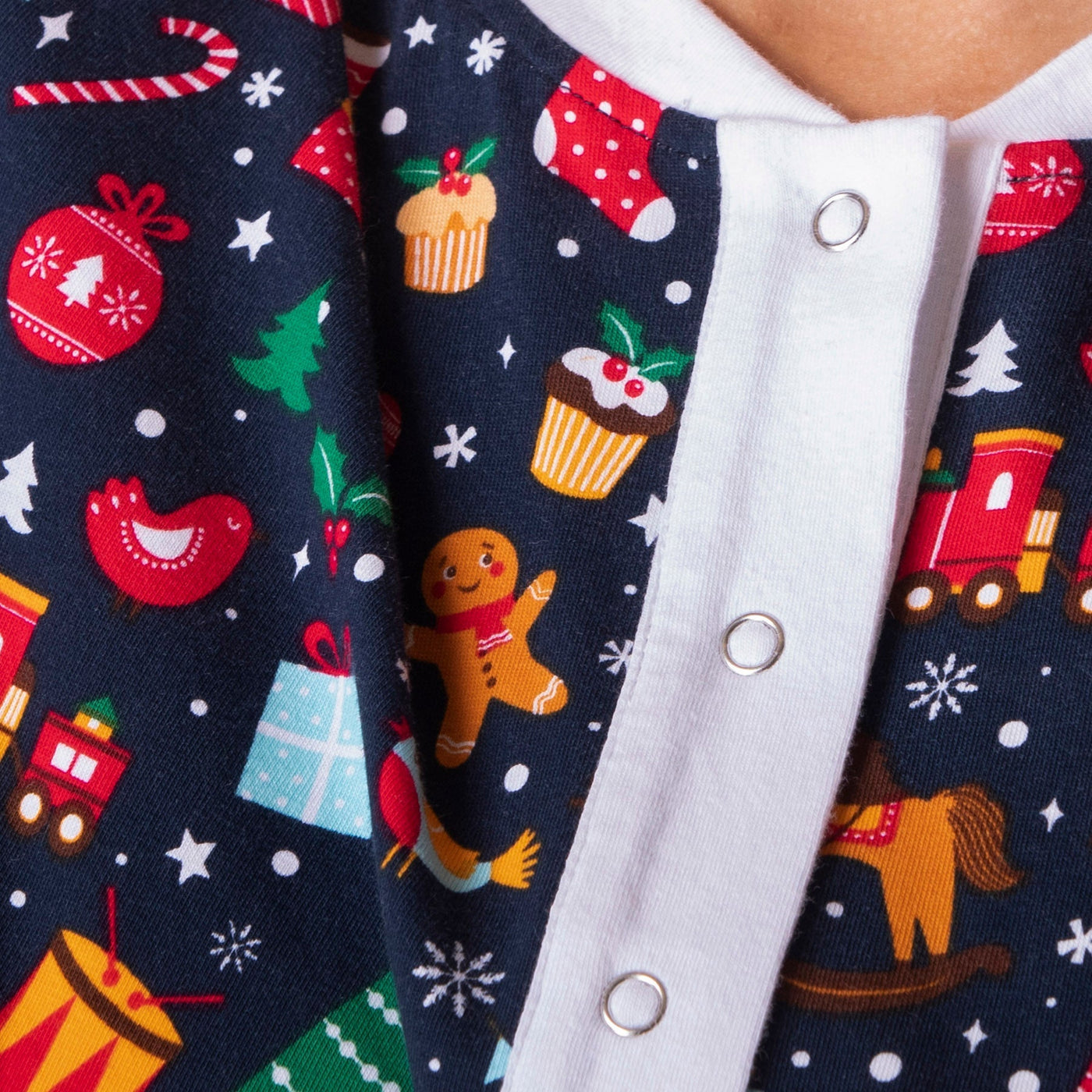 Weihnachtstraum Blauer Overall-Pyjama Kinder