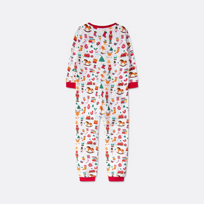 Weihnachtstraum weißer Overall-Pyjama Kinder